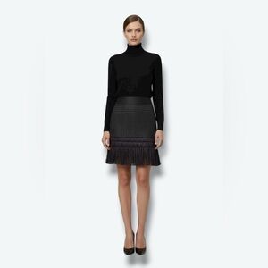 Milly Purple and Black Fringe Skirt